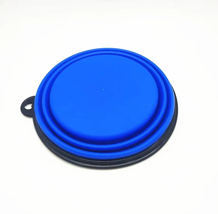 2Pcs M 650ml pink Portable Outdoor Pet feed bowl Foldable Silicone travel Bowl AZ11373