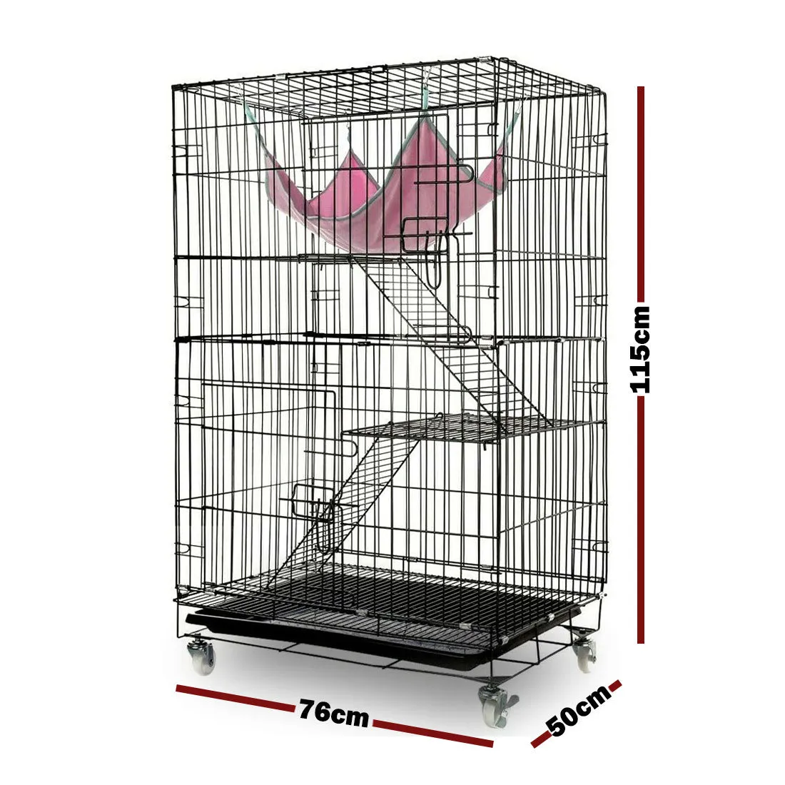 3-Level Rabbit & Bird Cage | Pet Aviary | Ferret Parrot Hamster Home | XL