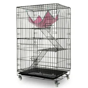 3-Level Rabbit & Bird Cage | Pet Aviary | Ferret Parrot Hamster Home | XL