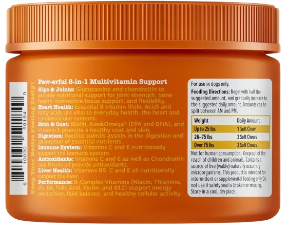 8-in-1 Multivitamin Mini Bites for Small Dogs