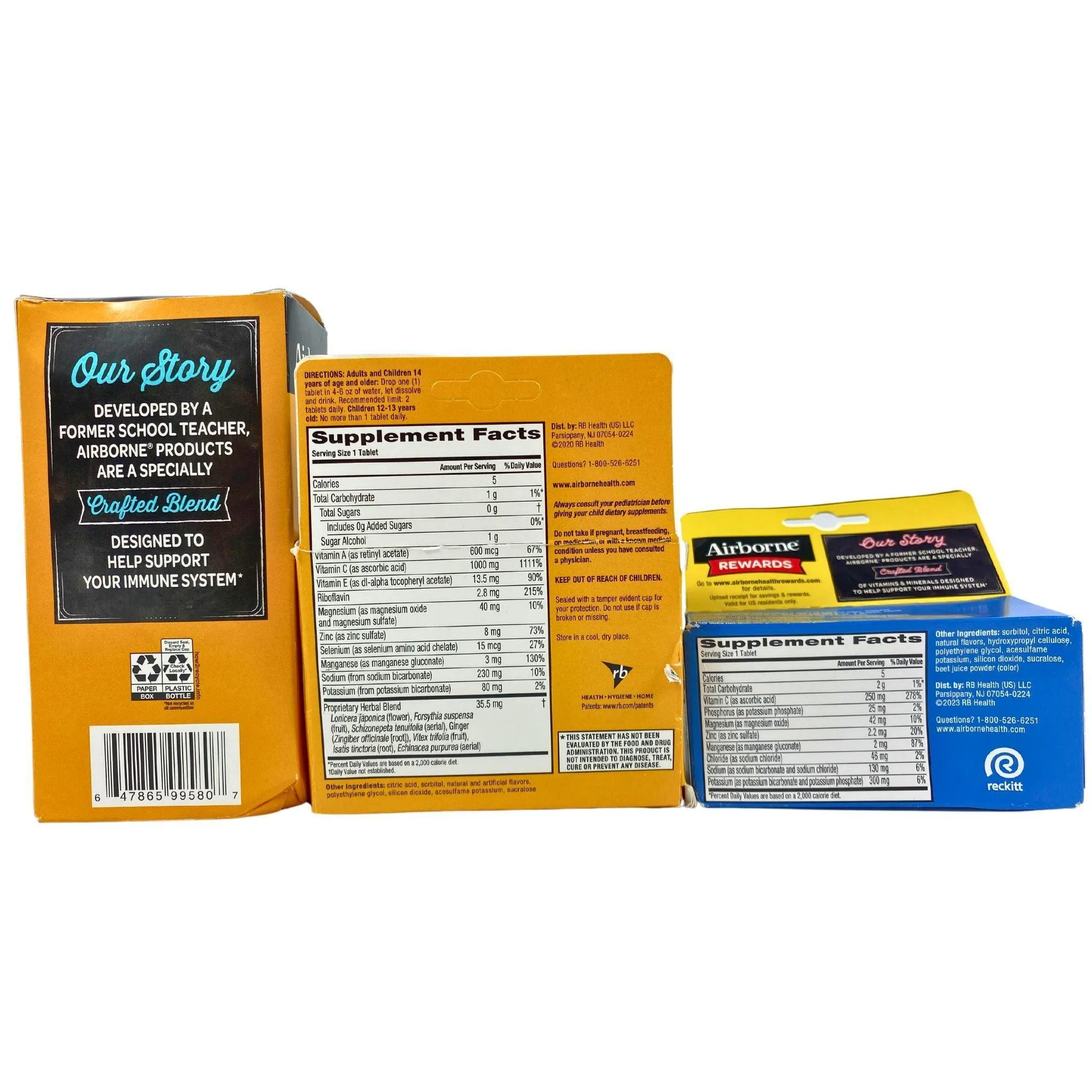 Airborne Immune Support Tablets Chewables & Effervescent (30 Pcs Lot)
