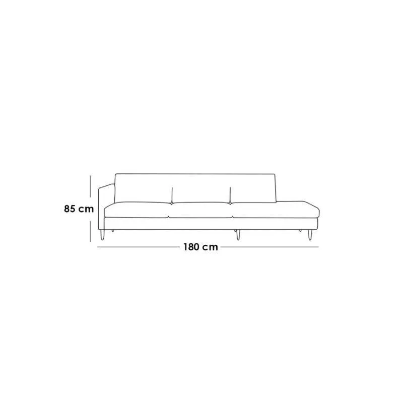Alhome Sofa - 85x180x85 cm - Blue - AL-155