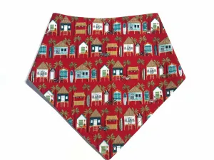 Beach Hut - Eco-Friendly Snap On Bandana - Made in the USA