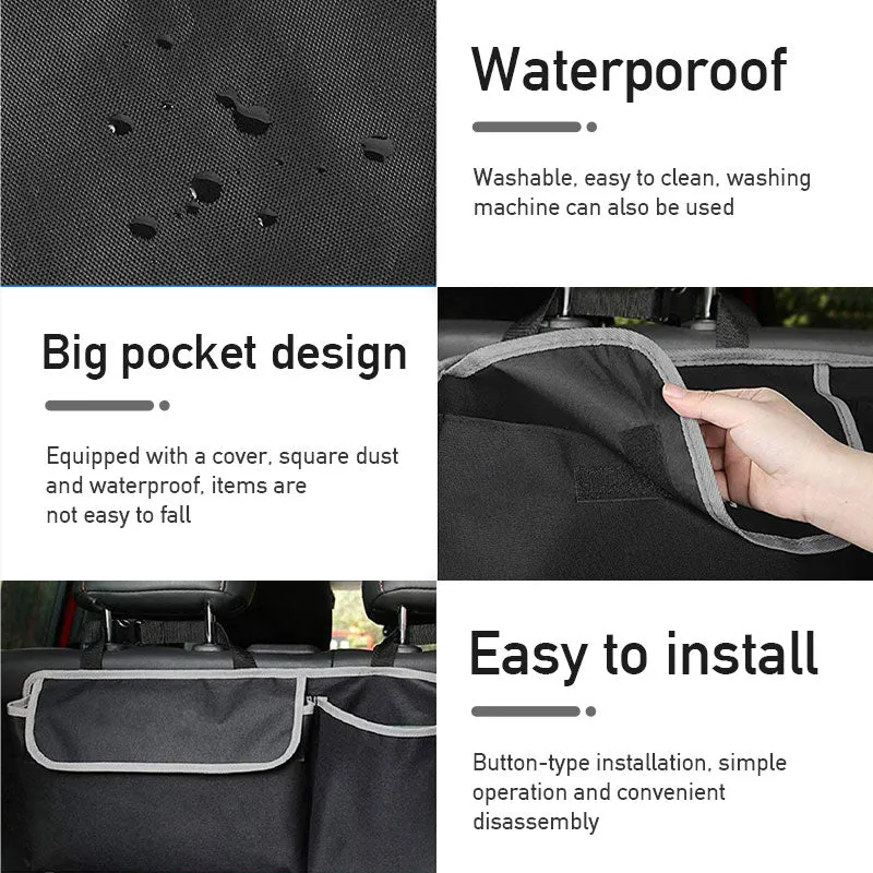 Car Trunk Organizer Back Seat Storage Box Multi-use Oxford Rear Seat Organizer