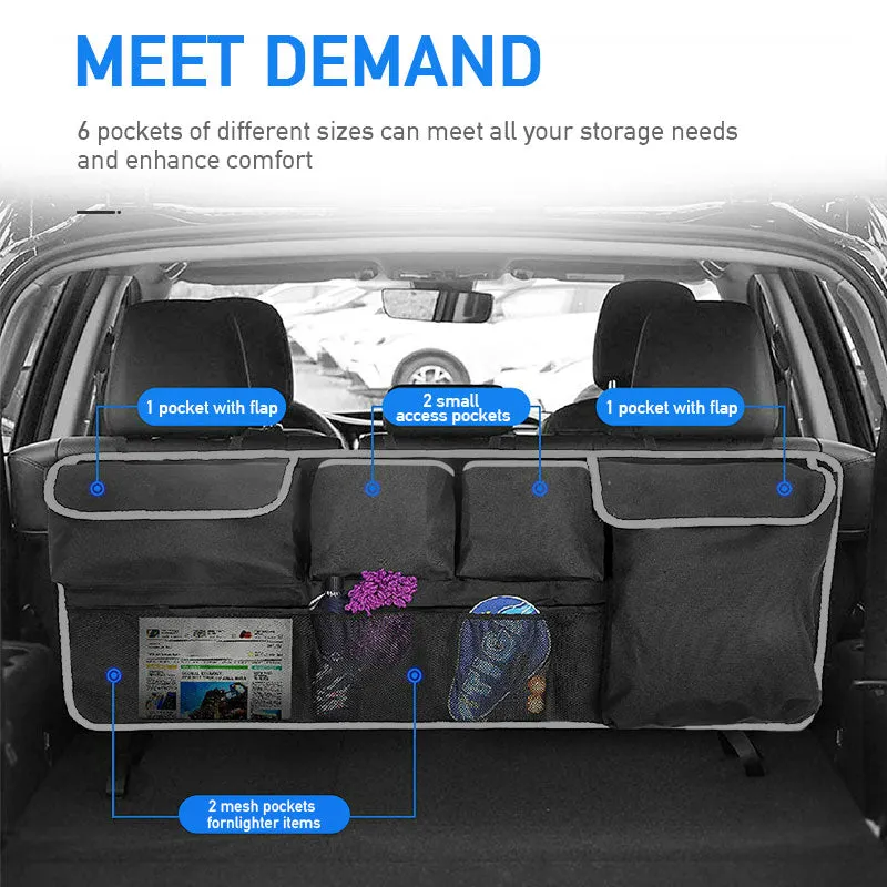 Car Trunk Organizer Back Seat Storage Box Multi-use Oxford Rear Seat Organizer