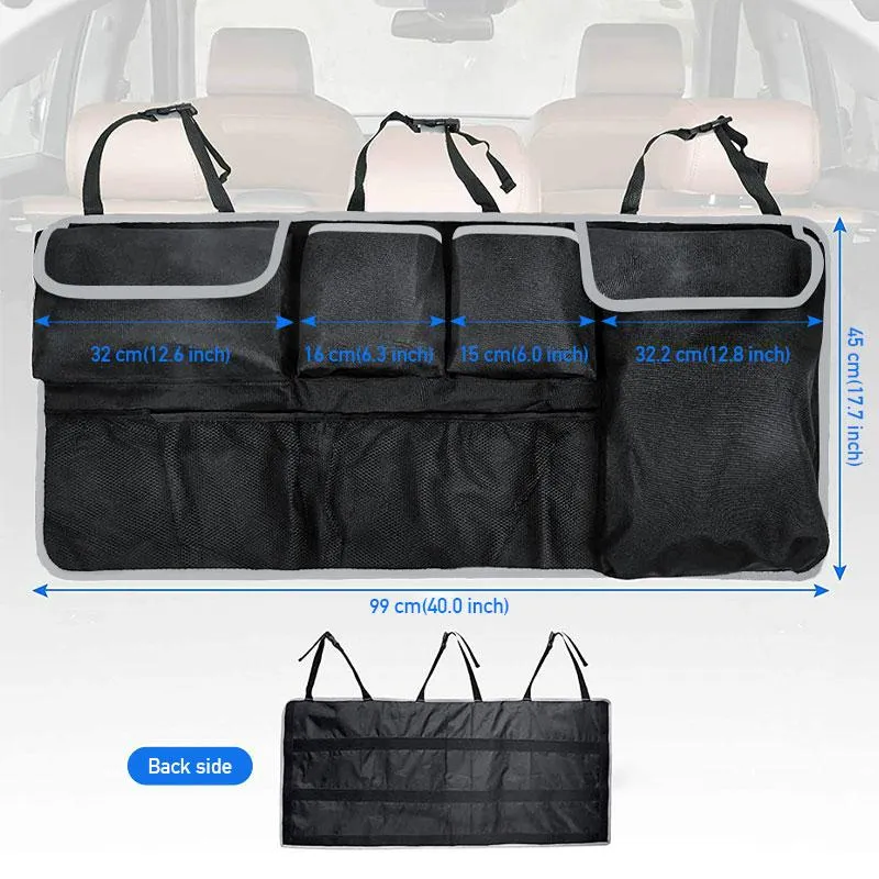 Car Trunk Organizer Back Seat Storage Box Multi-use Oxford Rear Seat Organizer