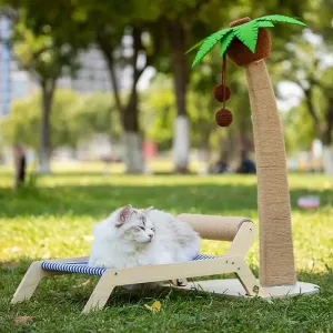 Cat Bed - Summer Beach Bed - All-Season Universal Cat Lounge Chair - Indoor/Outdoor Beach Chair for Cats