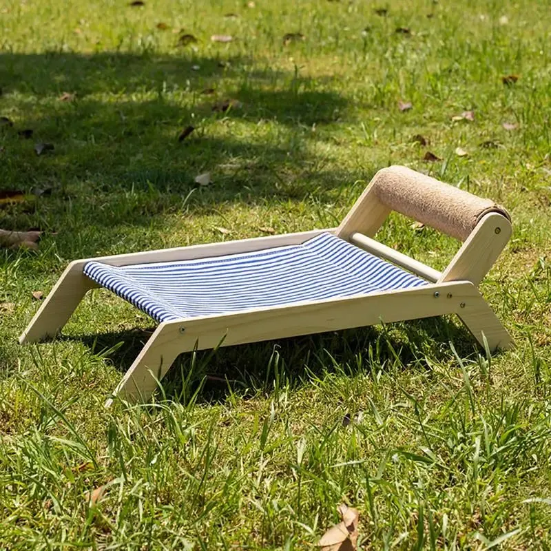 Cat Bed - Summer Beach Bed - All-Season Universal Cat Lounge Chair - Indoor/Outdoor Beach Chair for Cats