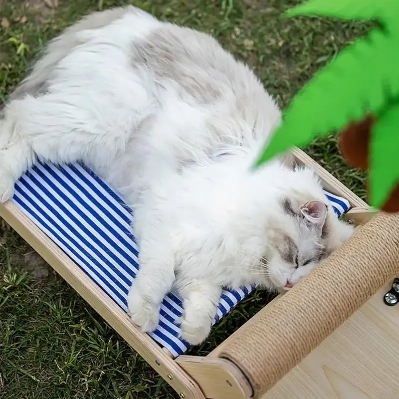 Cat Bed - Summer Beach Bed - All-Season Universal Cat Lounge Chair - Indoor/Outdoor Beach Chair for Cats