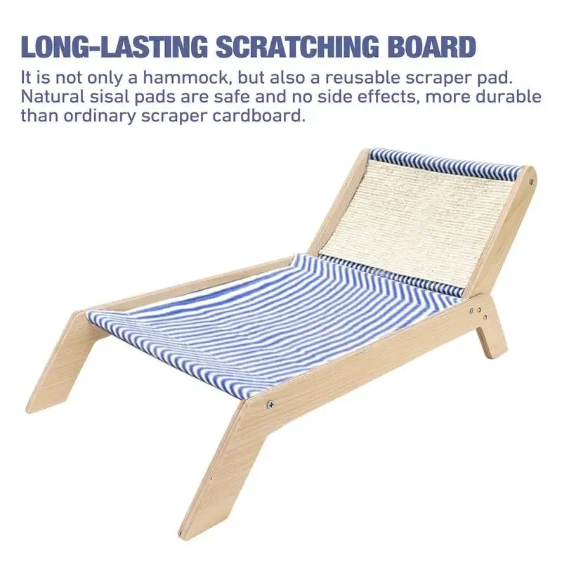 Cat Bed - Summer Beach Bed - All-Season Universal Cat Lounge Chair - Indoor/Outdoor Beach Chair for Cats