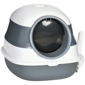 Cat Litter Tray with Lid Hooded Cat Litter Box with High Sides Deodorant No Litter Spill Large Two-way Entrance Scoop Included