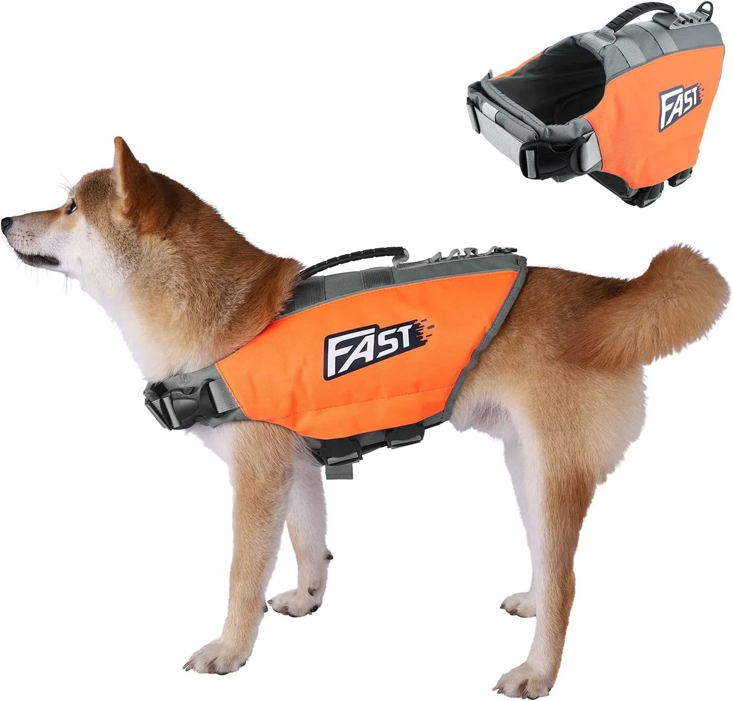 Dog Life Jacket; Reflective Dog Safety Vest Adjustable Pet Life Preserver with Strong Buoyancy and Durable Rescue Handle for Swimming; Surfing; Boating