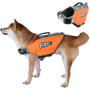 Dog Life Jacket; Reflective Dog Safety Vest Adjustable Pet Life Preserver with Strong Buoyancy and Durable Rescue Handle for Swimming; Surfing; Boating