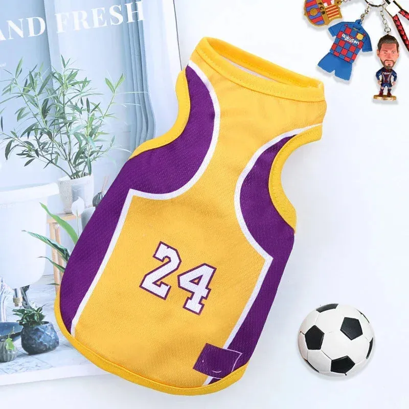 Dog Sport Jersey | Summer Pet Apparel | Puppy Basketball Clothing | T-Shirts for Cats & Dogs