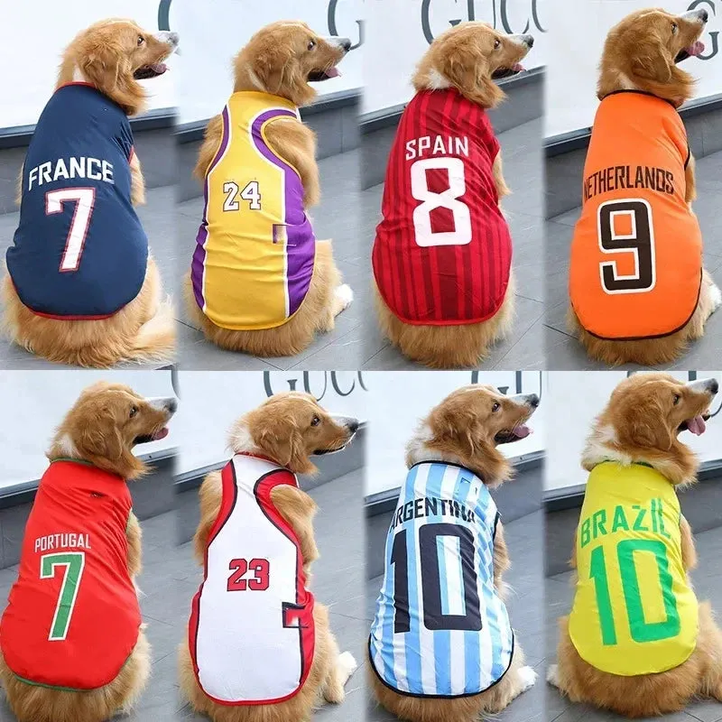 Dog Sport Jersey | Summer Pet Apparel | Puppy Basketball Clothing | T-Shirts for Cats & Dogs