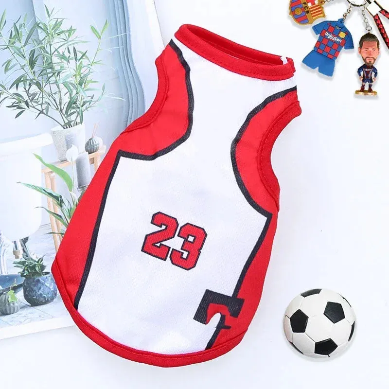 Dog Sport Jersey | Summer Pet Apparel | Puppy Basketball Clothing | T-Shirts for Cats & Dogs