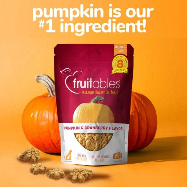 Fruitables Baked Pumpkin & Cranberry Dog Treats