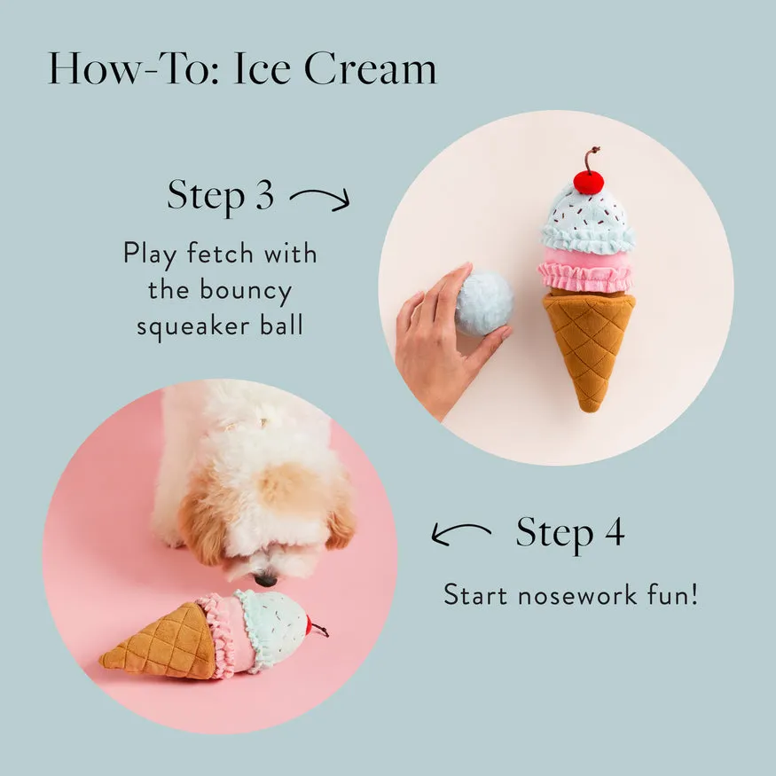 Ice Cream Interactive Snuffle Dog Toy by The Foggy Dog