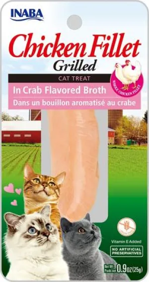 Inaba Grilled Fillet Cat Treat - Chicken in Crab Broth