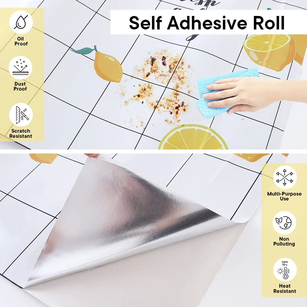 Kuber Industries PET Wallpaper for Walls in Kid’s Room and Kitchen|Self-Adhesive, Oilproof, Heat Resistant and Waterproof I DIY Designer Wall Sticker I Set of 2 Rolls, 60cmx300cm (Pack of 4)