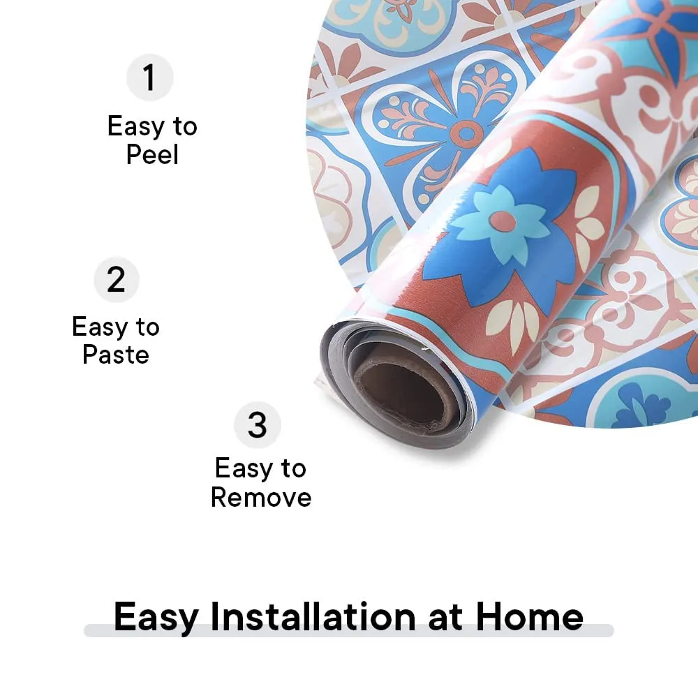 Kuber Industries PET Wallpaper for Walls of The Living Room and Bedroom|Self-Adhesive, Oilproof, Heat Resistant and Waterproof|DIY Floral Designer Wall Sticker|Set of 2 Rolls, 60cmx300cm(Pack of 2)