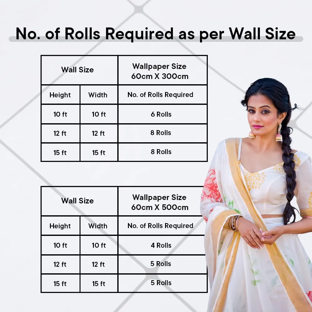 Kuber PET Wallpaper for Walls of The Living Room, Bedroom, and Kids’ Room |Self-Adhesive, Oilproof, Heat Resistant and Waterproof I DIY Floral Designer Wall Sticker I Pack of 1 Roll, 60cmx500cm