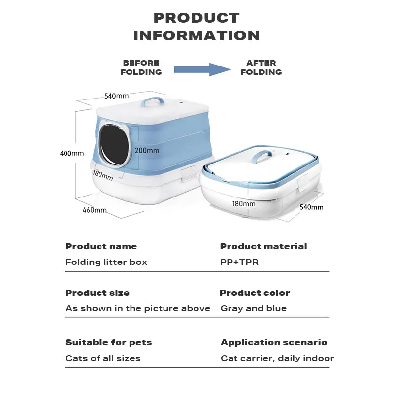 Large Foldable Cat Litter Box