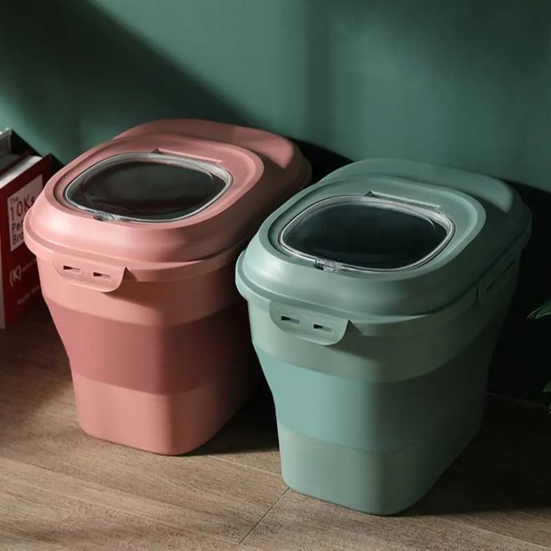 Large Foldable Pet Food Storage Container
