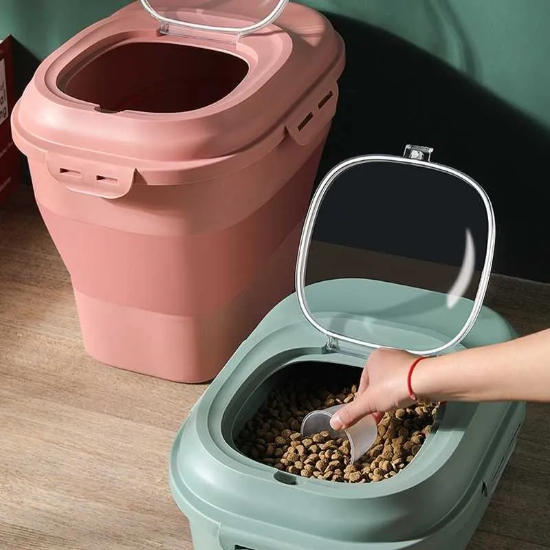Large Foldable Pet Food Storage Container