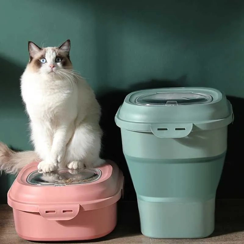 Large Foldable Pet Food Storage Container