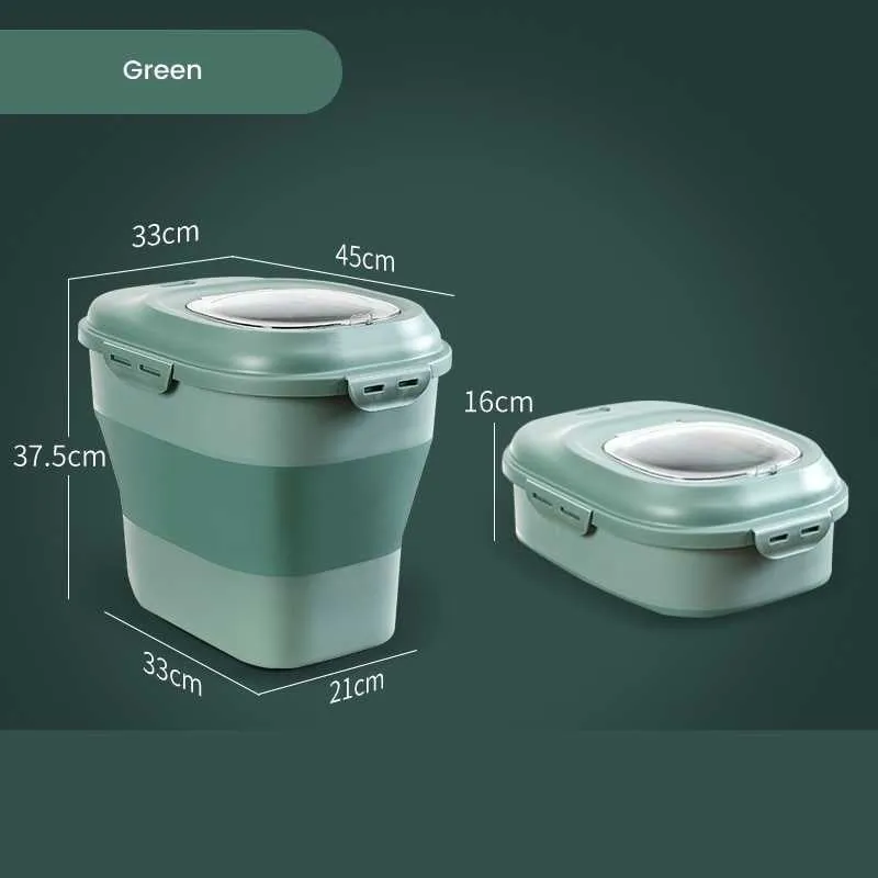 Large Foldable Pet Food Storage Container