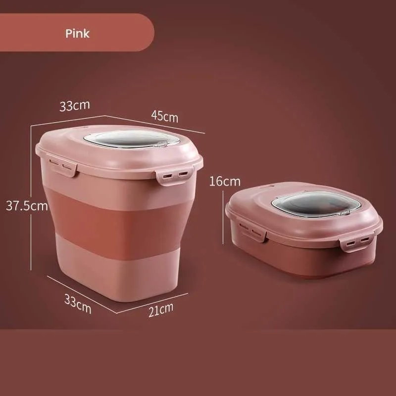 Large Foldable Pet Food Storage Container
