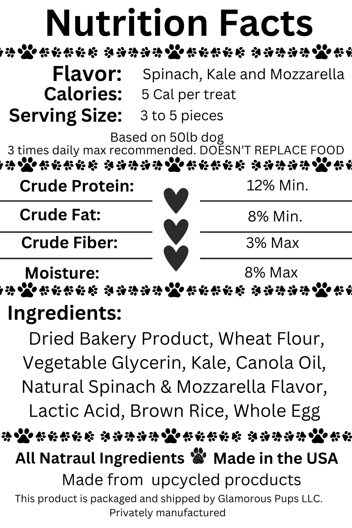 Leafy Garden MozzaMix Dog Treats From Glamorous Pups
