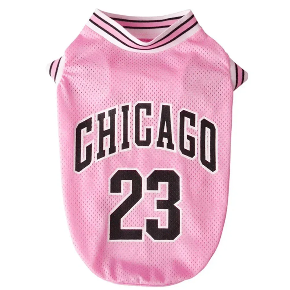 Mesh Breathable Dog Clothes Vest Schnauzer Teddy Sport Large Dog Jersey Basketball Clothing Puppy T-Shirts Summer Pet Cat Shirts