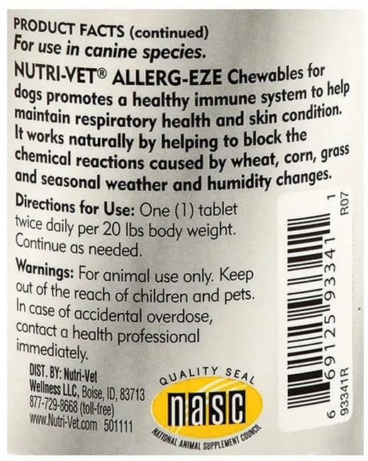 Nutri-Vet Allerg-Eze Canine Chewables