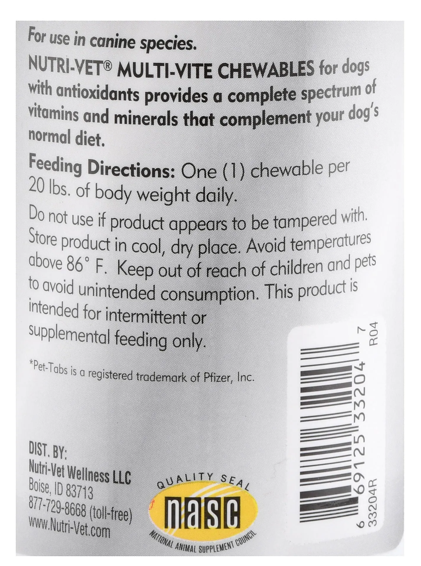 Nutri-Vet Multi-Vite Chewables for Dogs