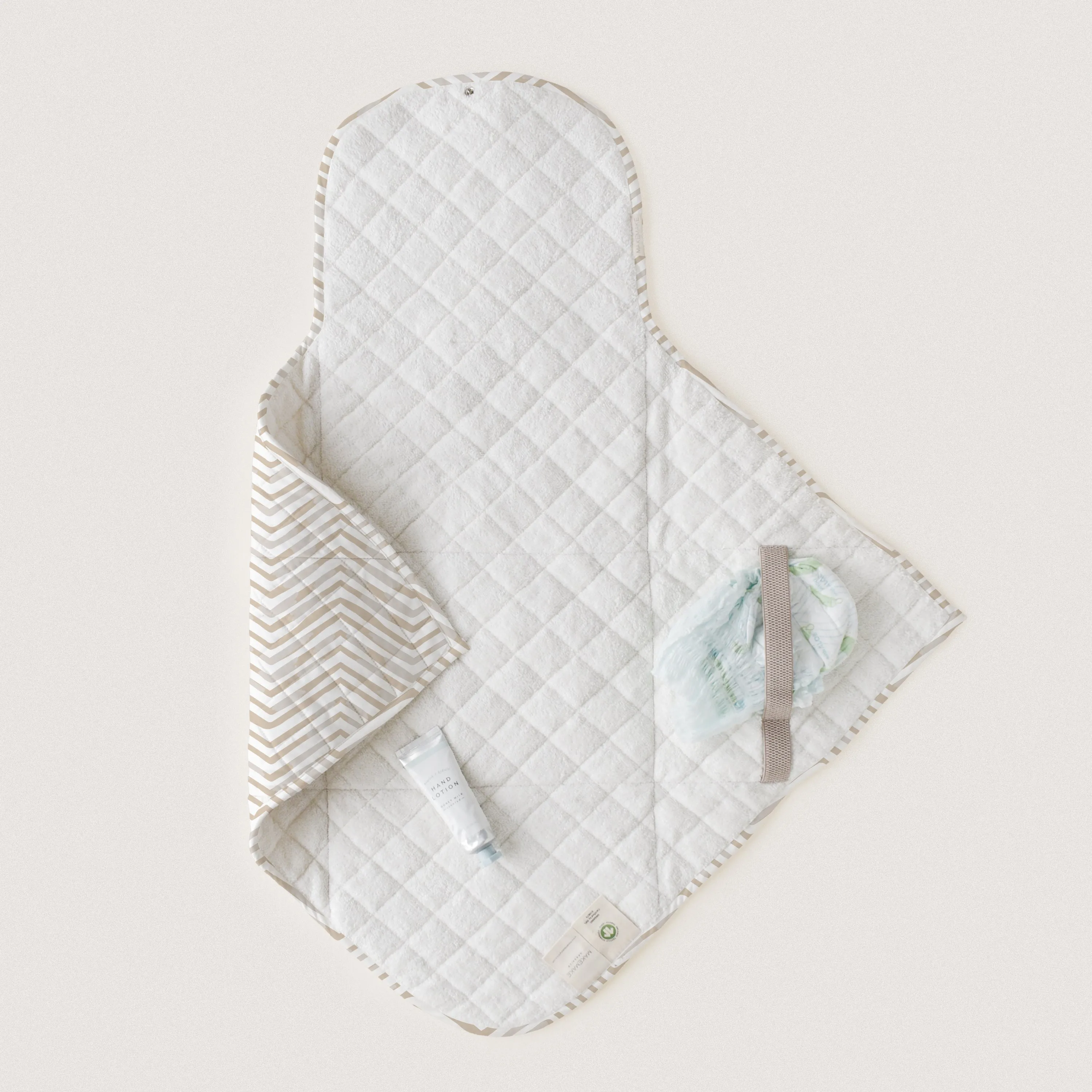 Organic Portable Changing Mat - Herringbone