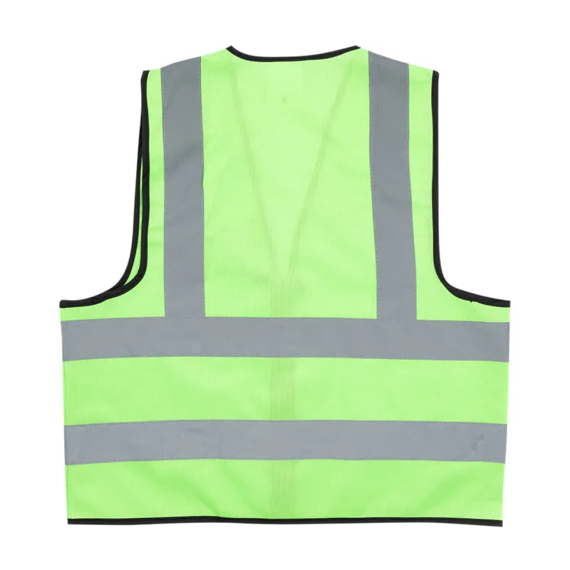 PIONEER SAFETY Vest Reflective Fluorescent Lime Medium Zip/Pocket
