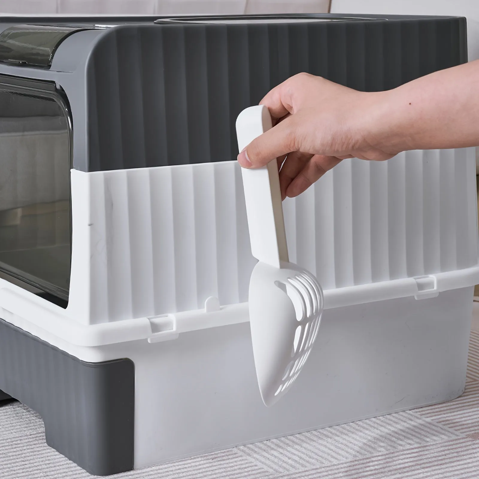 Portable Foldable Cat Litter Box EasytoClean Pet Toilet