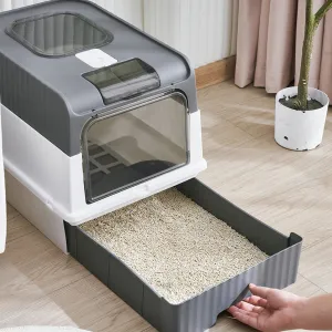Portable Foldable Cat Litter Box EasytoClean Pet Toilet