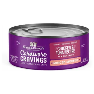 Stella & Chewy's Carnivore Cravings Cage-Free Chicken & Wild-Caught Tuna Flavored Minced Wet Cat Food