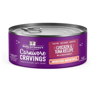 Stella & Chewy's Carnivore Cravings Cage-Free Chicken & Wild-Caught Tuna Flavored Minced Wet Cat Food