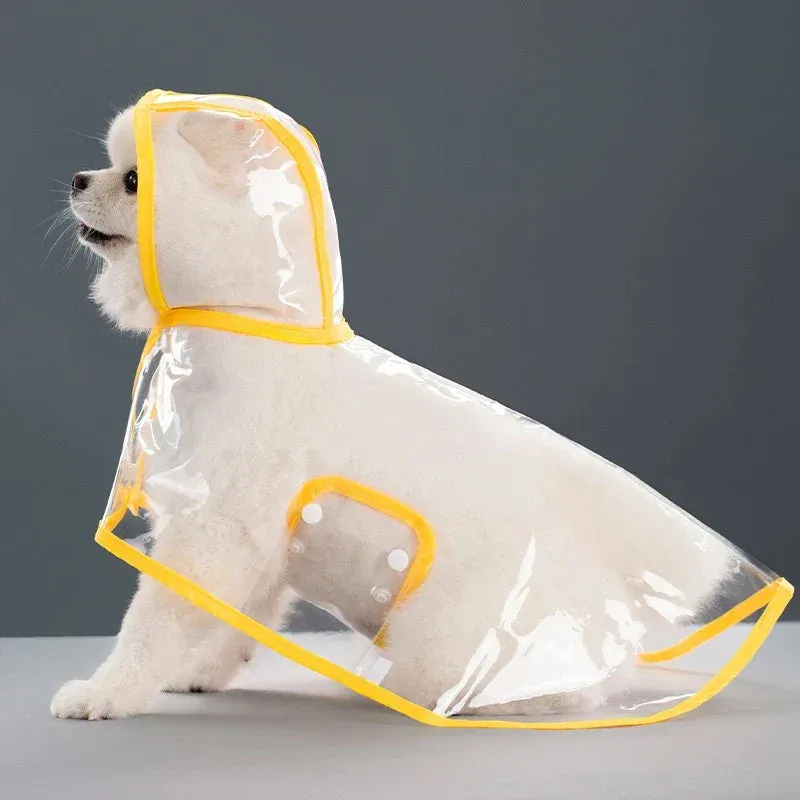 Transparent Raincoat for Dogs - Durable, Windproof, and Waterproof