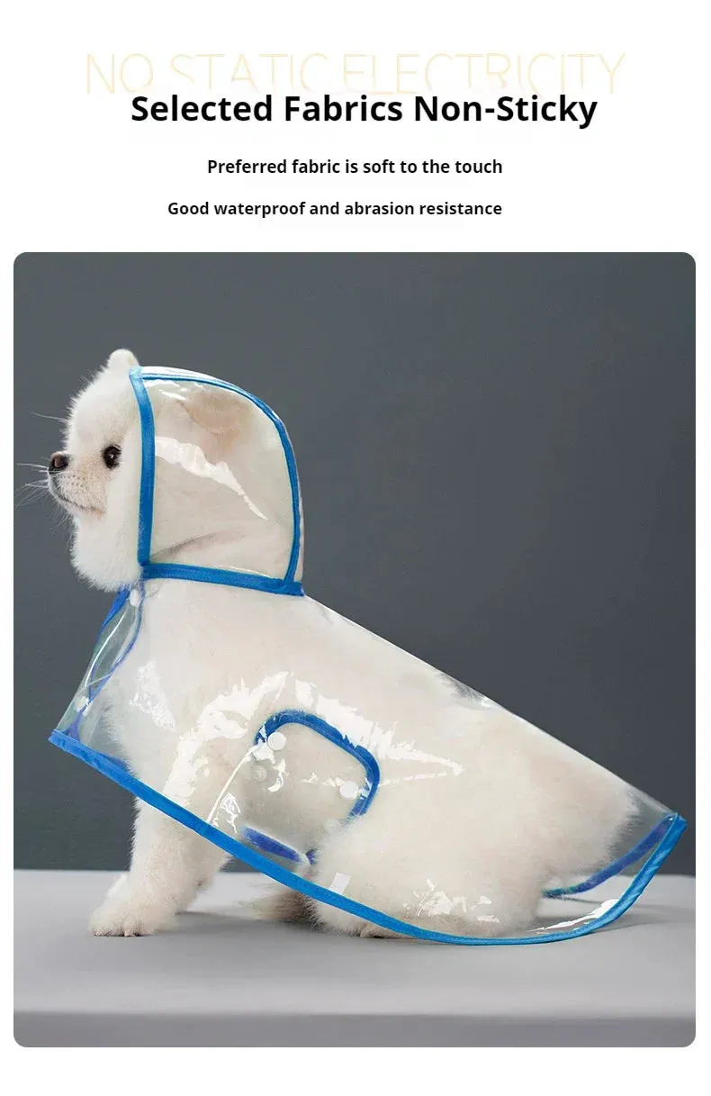 Transparent Raincoat for Dogs - Durable, Windproof, and Waterproof