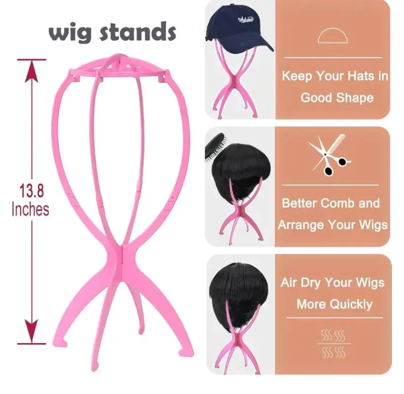Traveling Wig Headstand | Portable, Durable & Collapsible Wig Holder