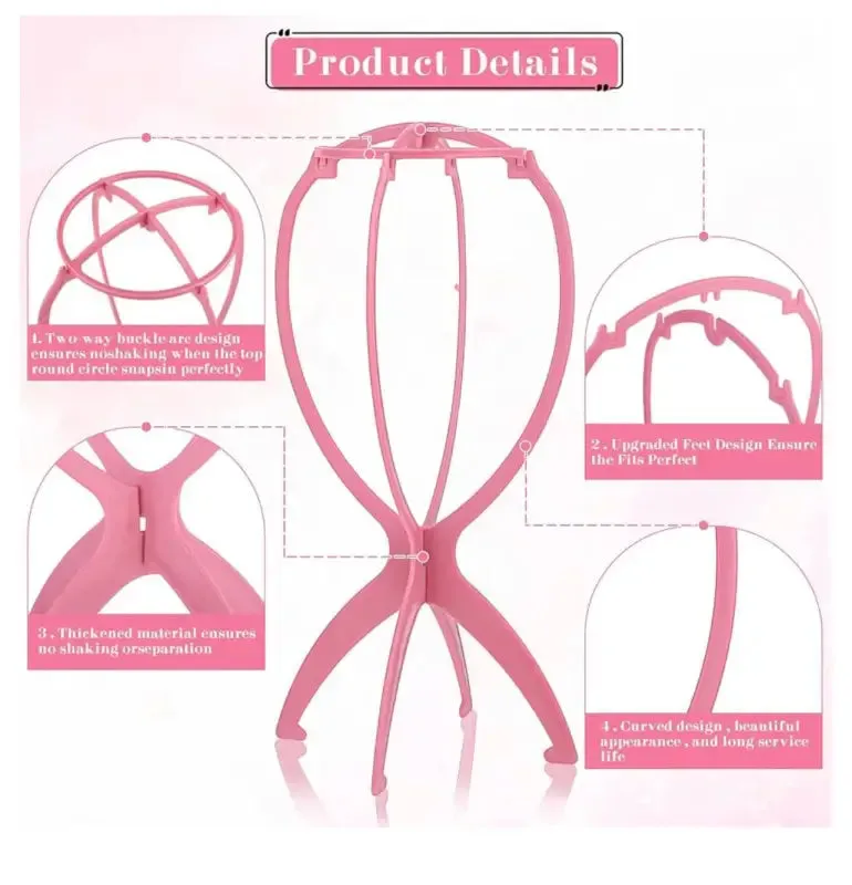 Traveling Wig Headstand | Portable, Durable & Collapsible Wig Holder