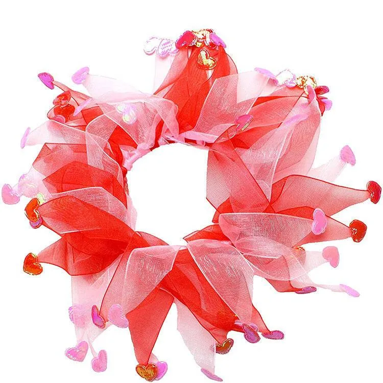 Valentine’s Day Pet Decoration Set – Heart Headband & Scarf for Pets