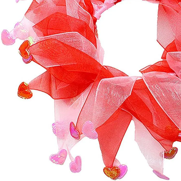 Valentine’s Day Pet Decoration Set – Heart Headband & Scarf for Pets