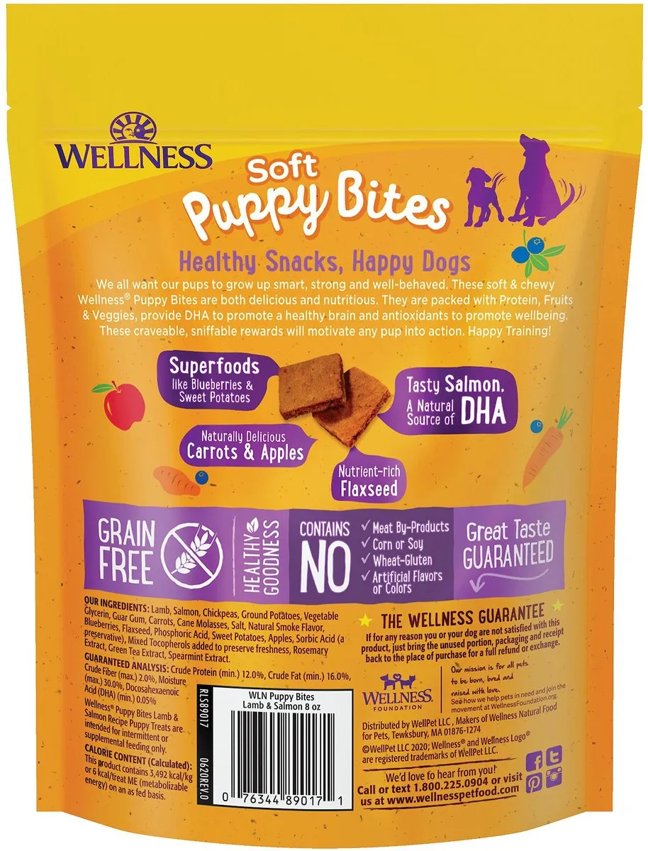 Wellness Soft Puppy Bites Lamb & Salmon Recipe Dog Treats
