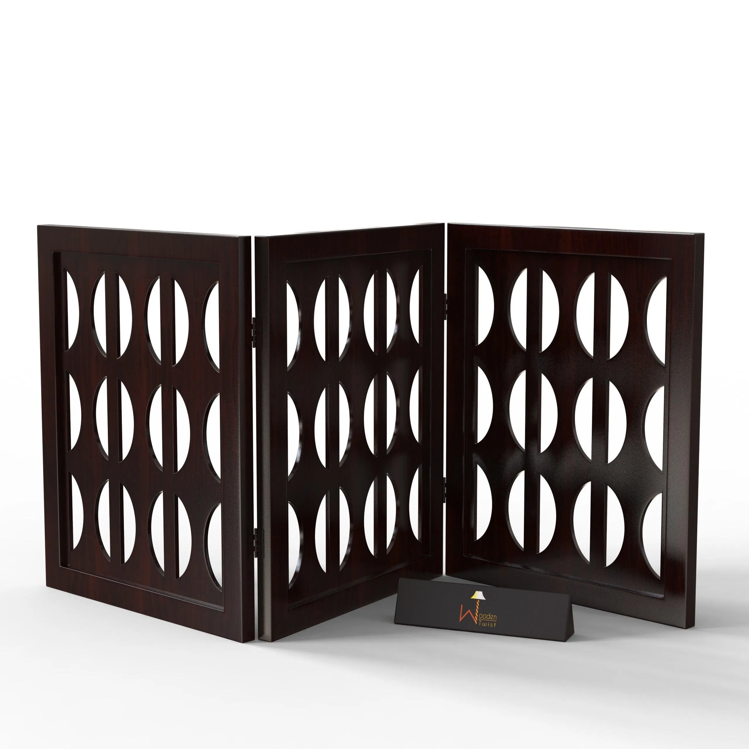 Wooden Portable Safety Pet Fence Gate Partition For Kids (3 Panel)